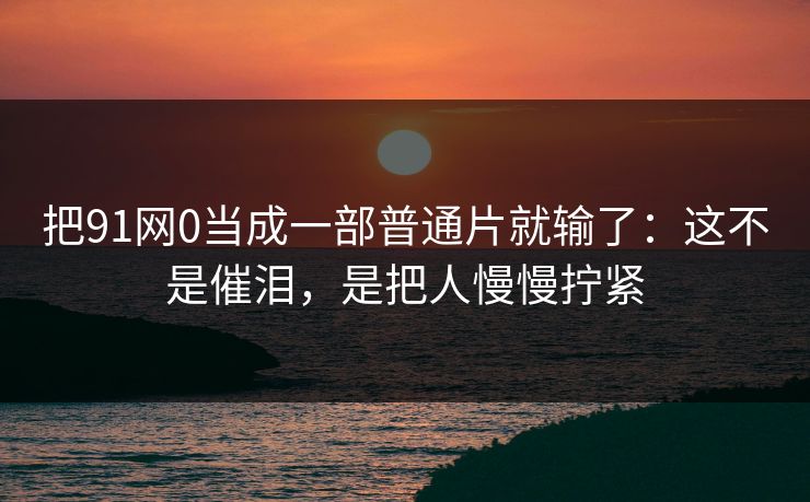 把91网0当成一部普通片就输了:这不是催泪,是把人慢慢拧紧