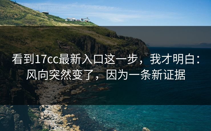 看到17cc最新入口这一步，我才明白：风向突然变了，因为一条新证据