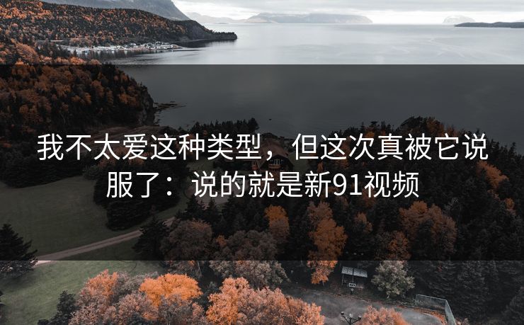 我不太爱这种类型,但这次真被它说服了:说的就是新91视频