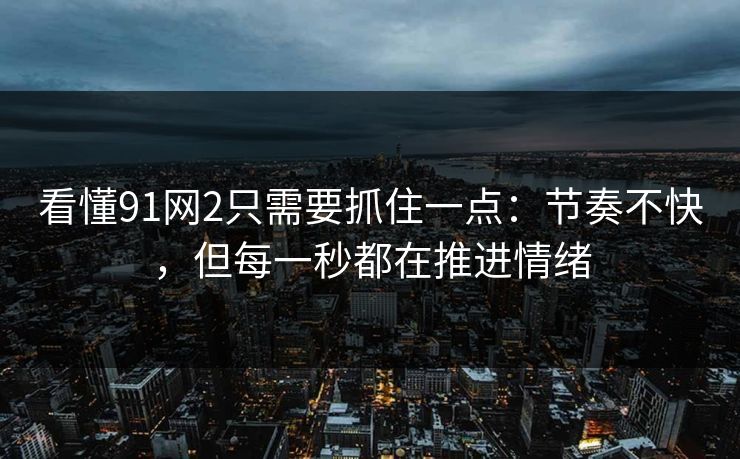 看懂91网2只需要抓住一点:节奏不快,但每一秒都在推进情绪